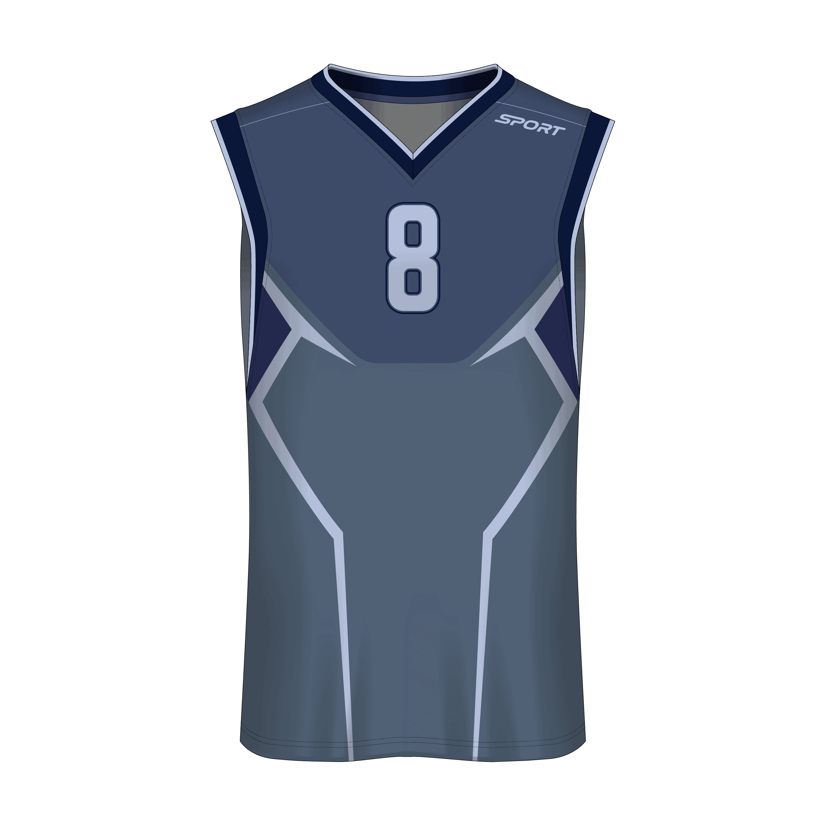 V-Neck Men Custom Basketball Jerseys BKBJR2010 - Image 3