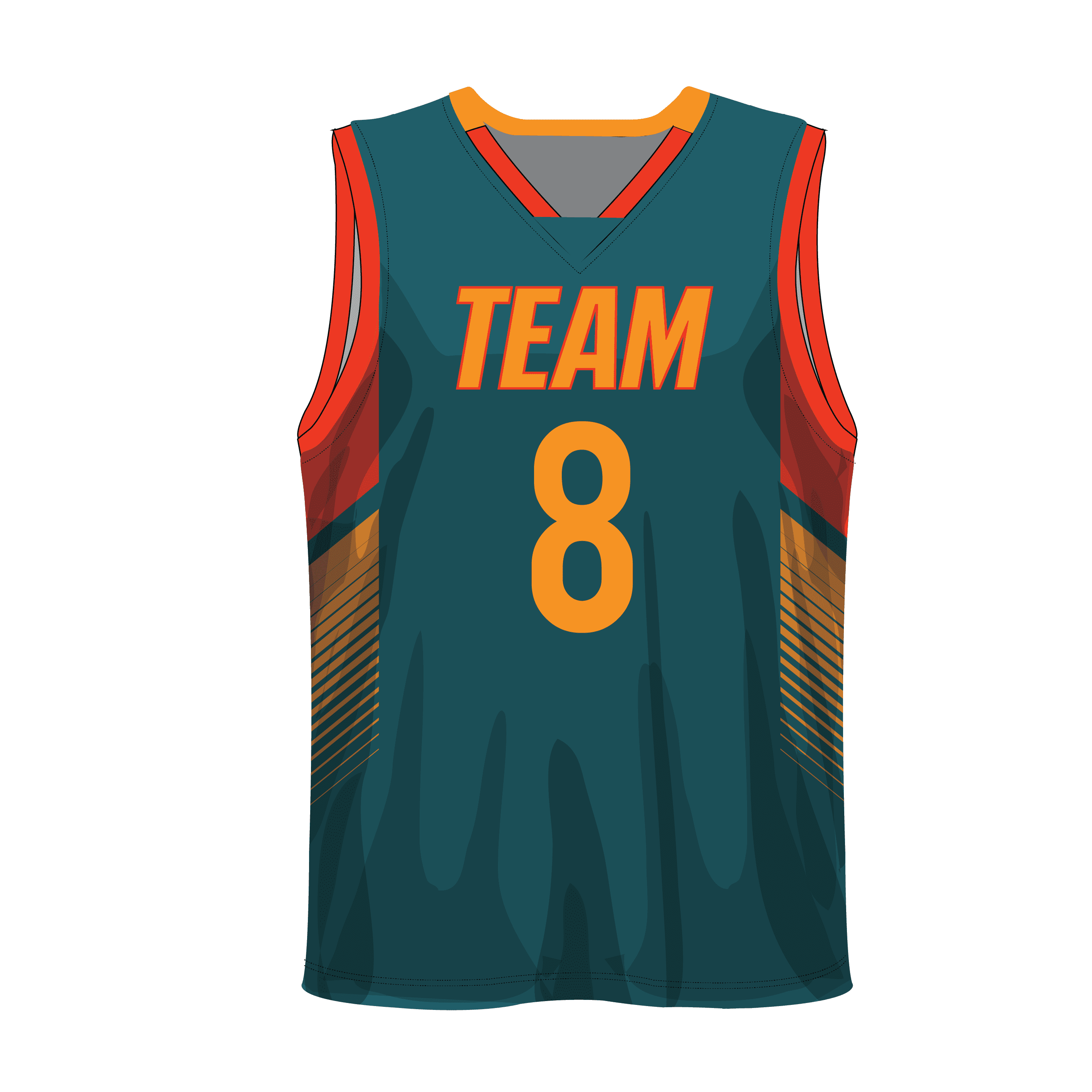 V-Neck Men custom Basketball Jerseys BKBJR2007 - Image 11