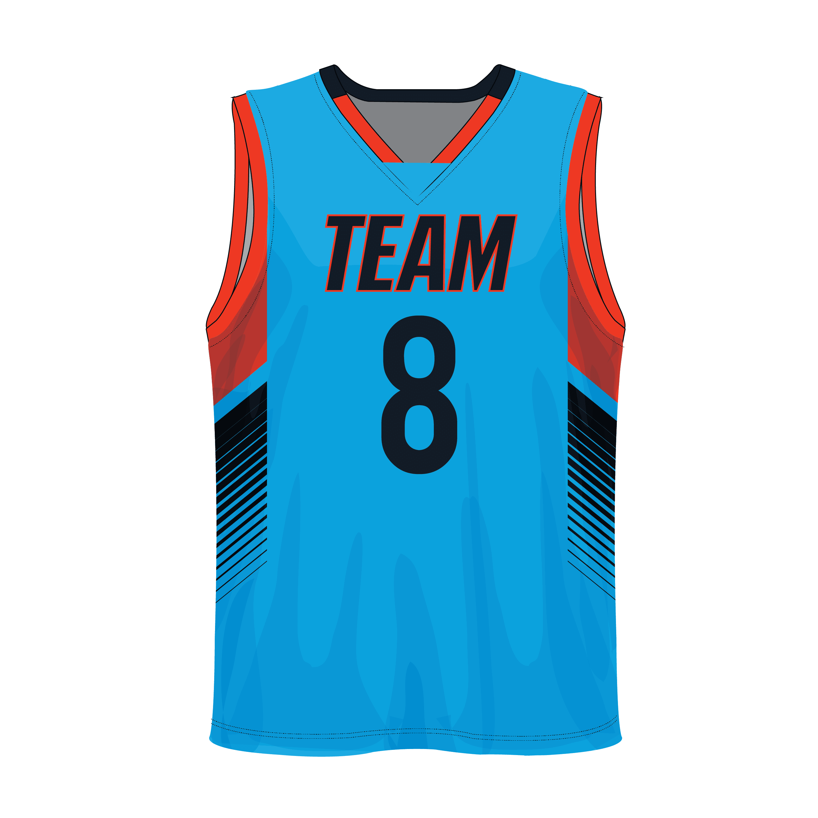 V-Neck Men custom Basketball Jerseys BKBJR2007 - Image 5
