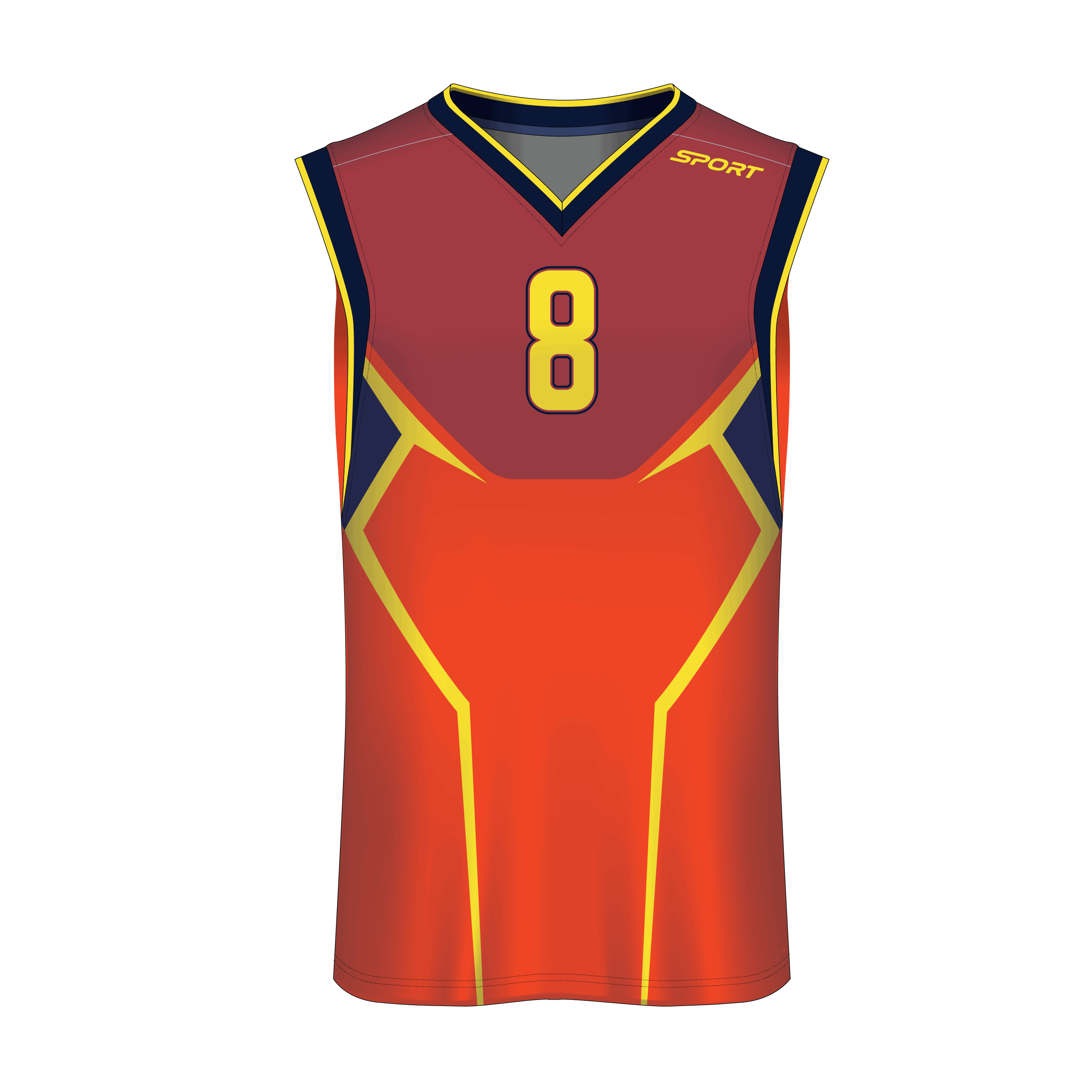 V-Neck Men Custom Basketball Jerseys BKBJR2010 - Image 9