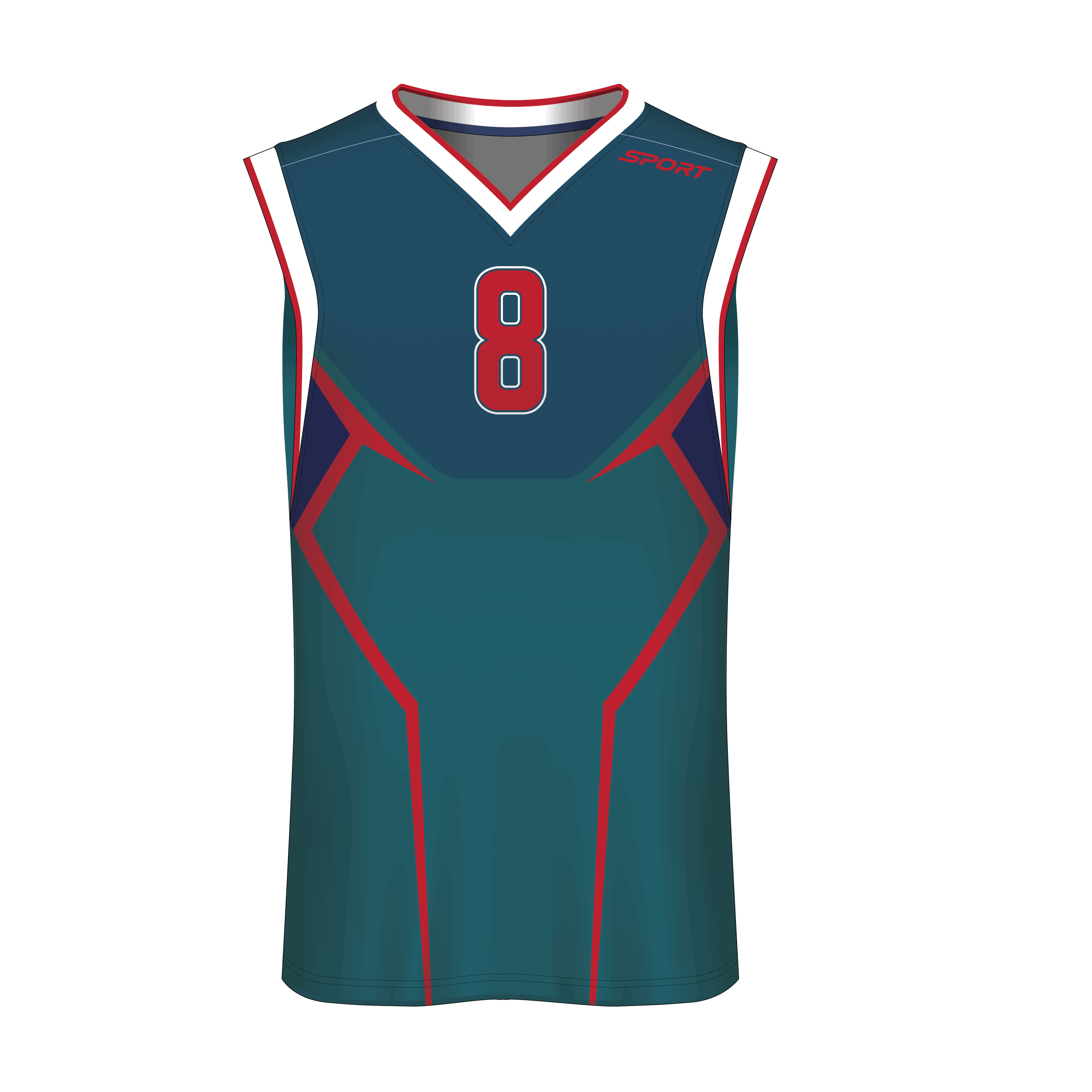 V-Neck Men Custom Basketball Jerseys BKBJR2010 - Image 5