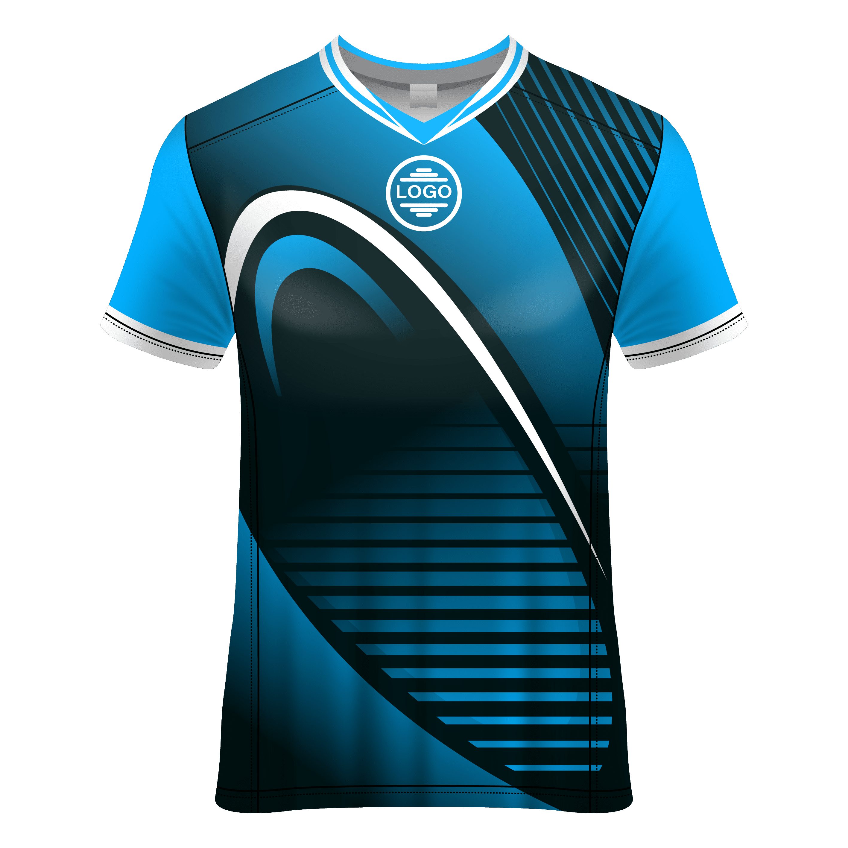 V- Neck Short Sleeve Men Custom Sublimated Jerseys SBTSI18243