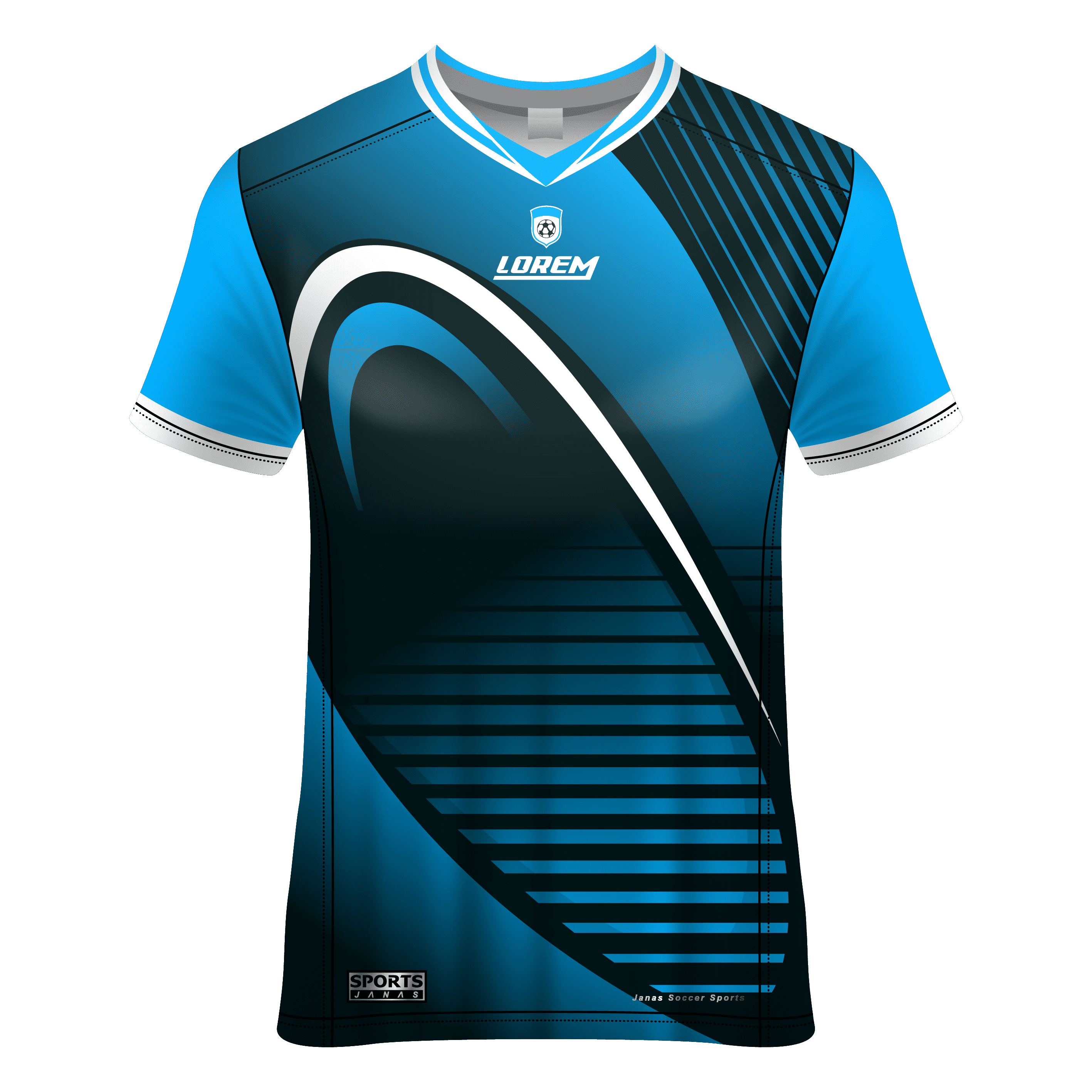 V- Neck Short Sleeve Men Custom Sublimated Jerseys SBTSI18243 - Image 3