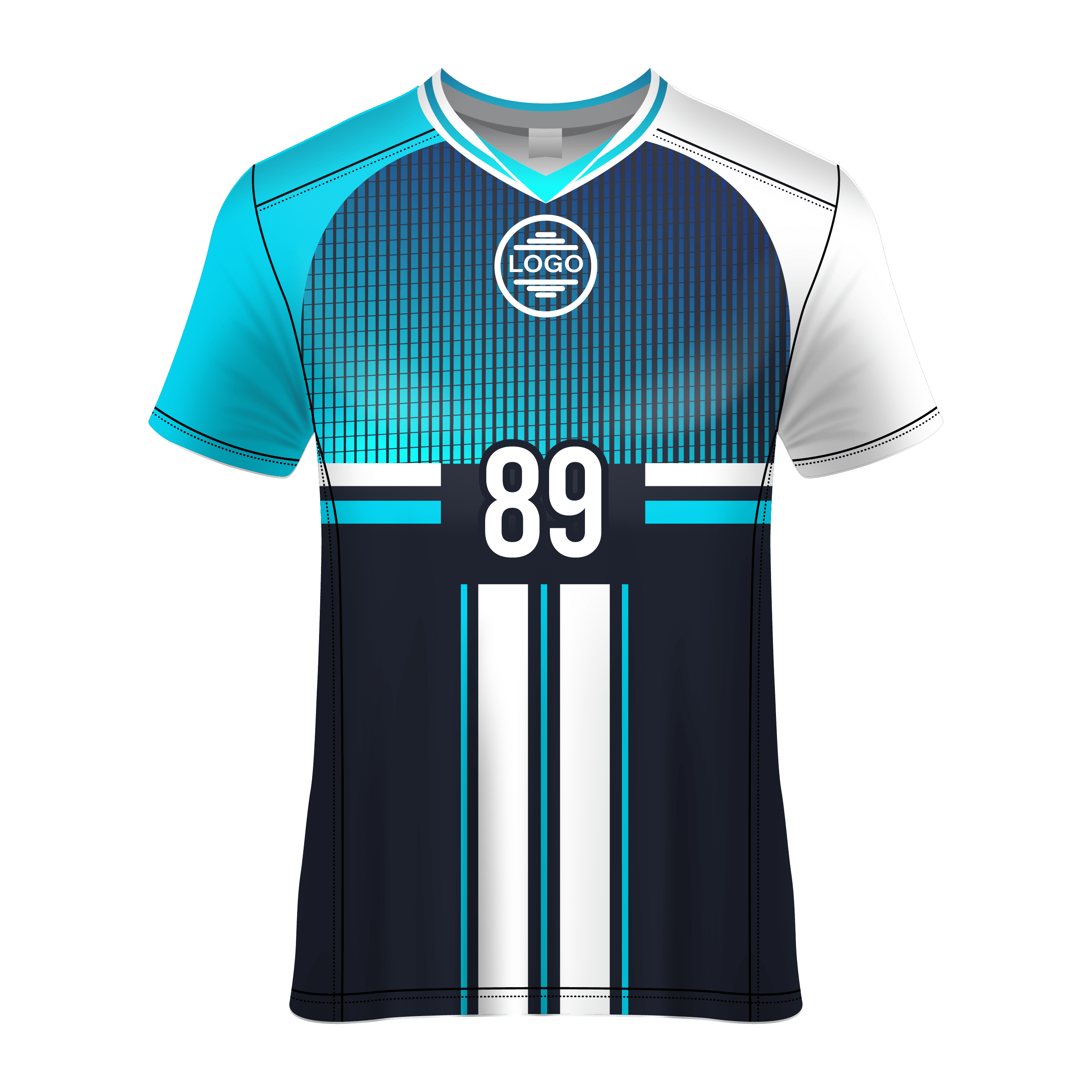 V- Neck Short Sleeve Men Custom Sublimated Jerseys SBTSI18245