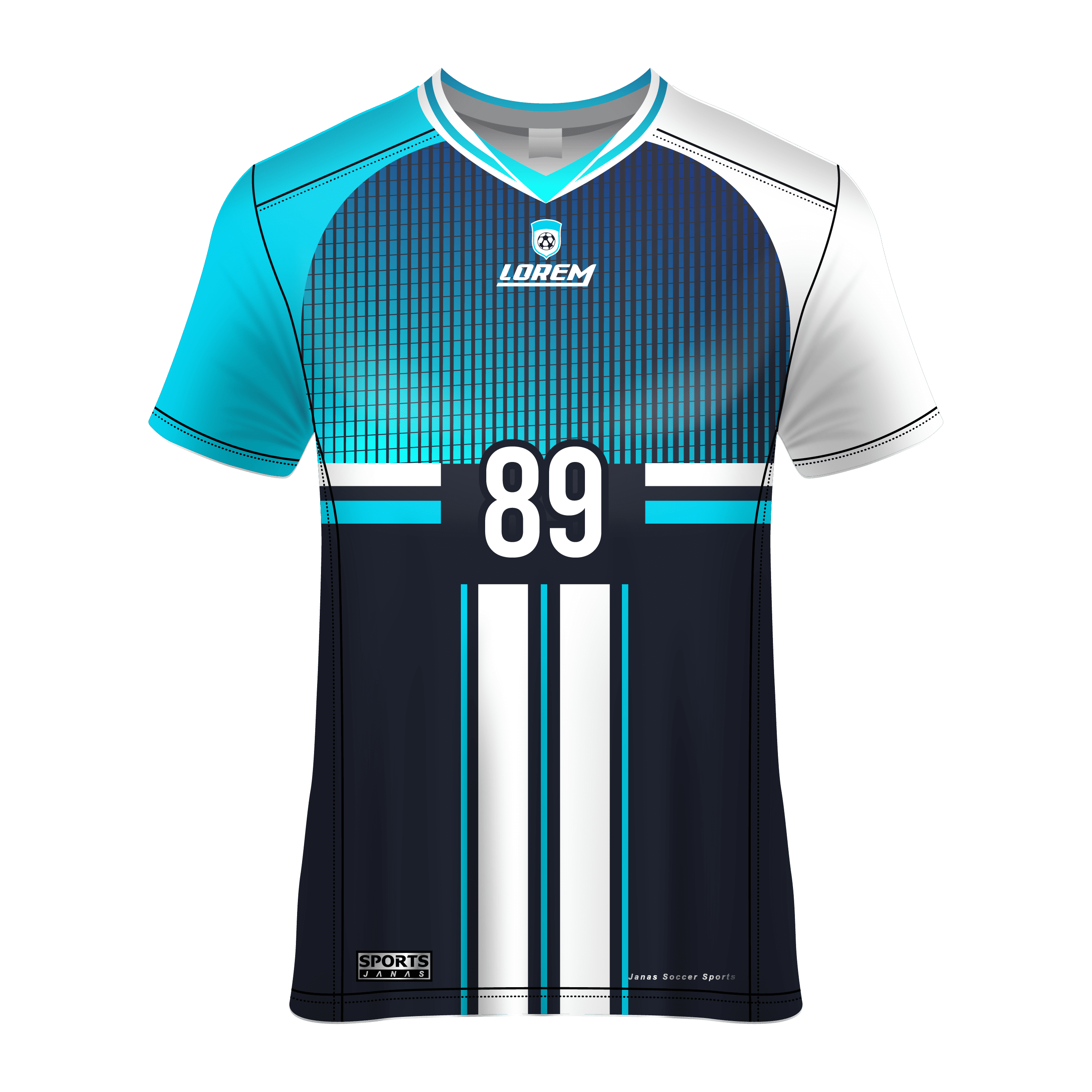 V- Neck Short Sleeve Men Custom Sublimated Jerseys SBTSI18245 - Image 3