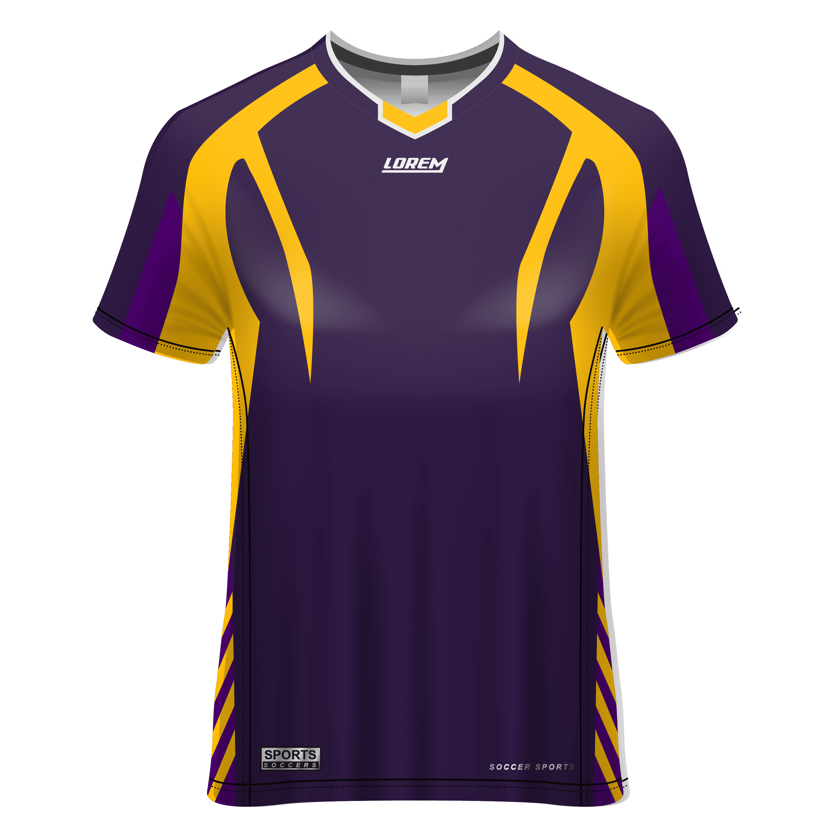 V- Neck Short Sleeve Men Custom Sublimated Jerseys SBTSI18288 - Image 3