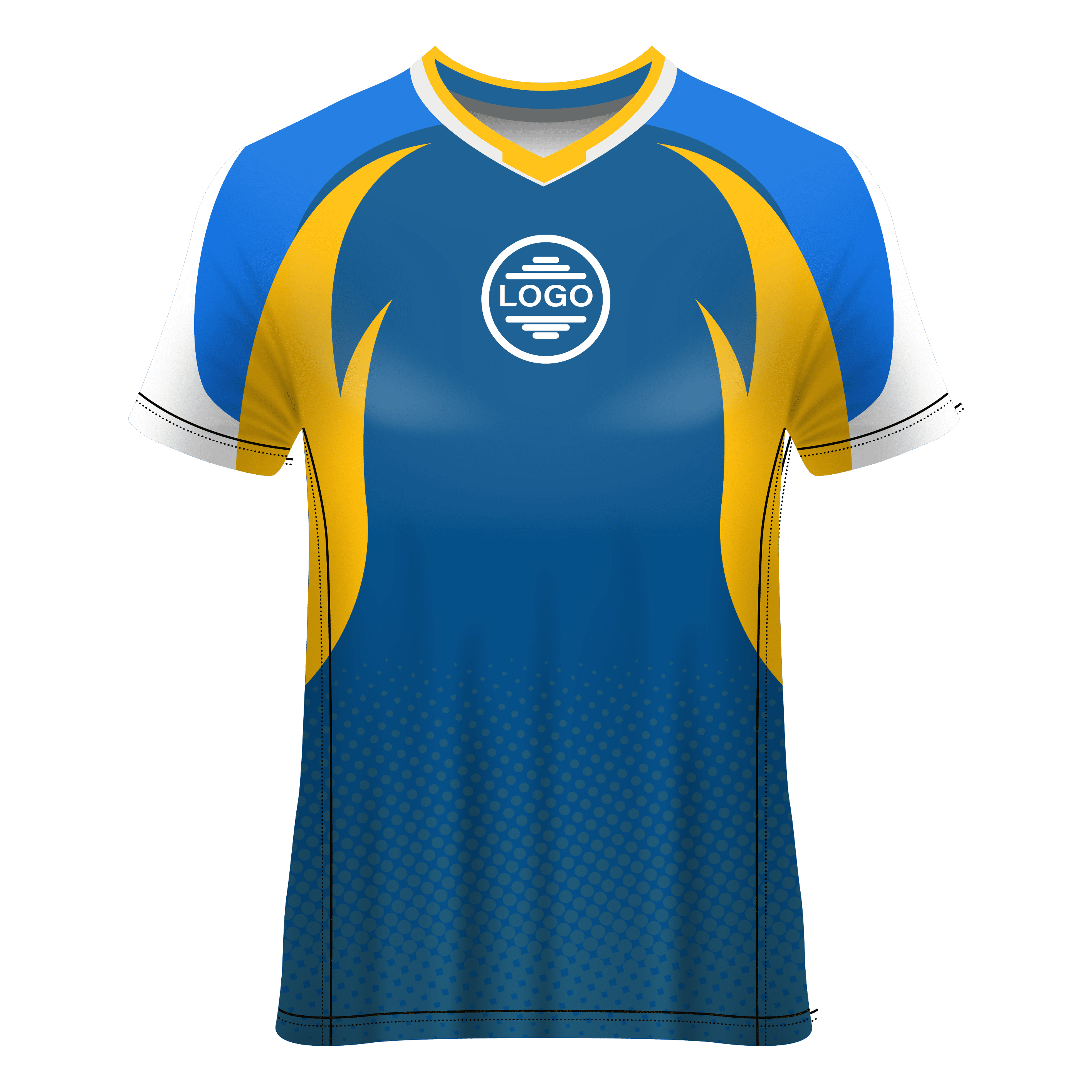 V- Neck Short Sleeve Men Custom Sublimated Jerseys SBTSI18293