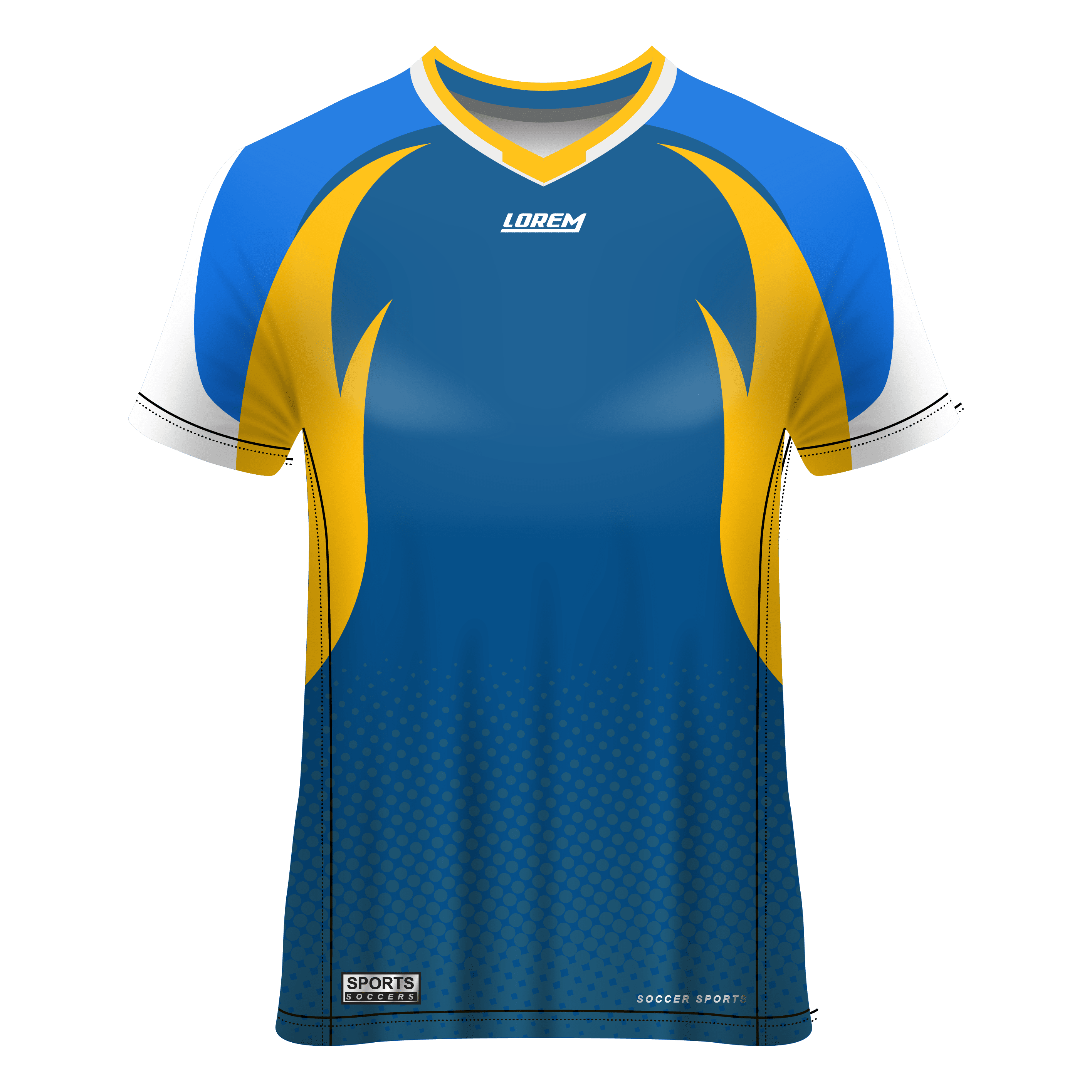 V- Neck Short Sleeve Men Custom Sublimated Jerseys SBTSI18293 - Image 3