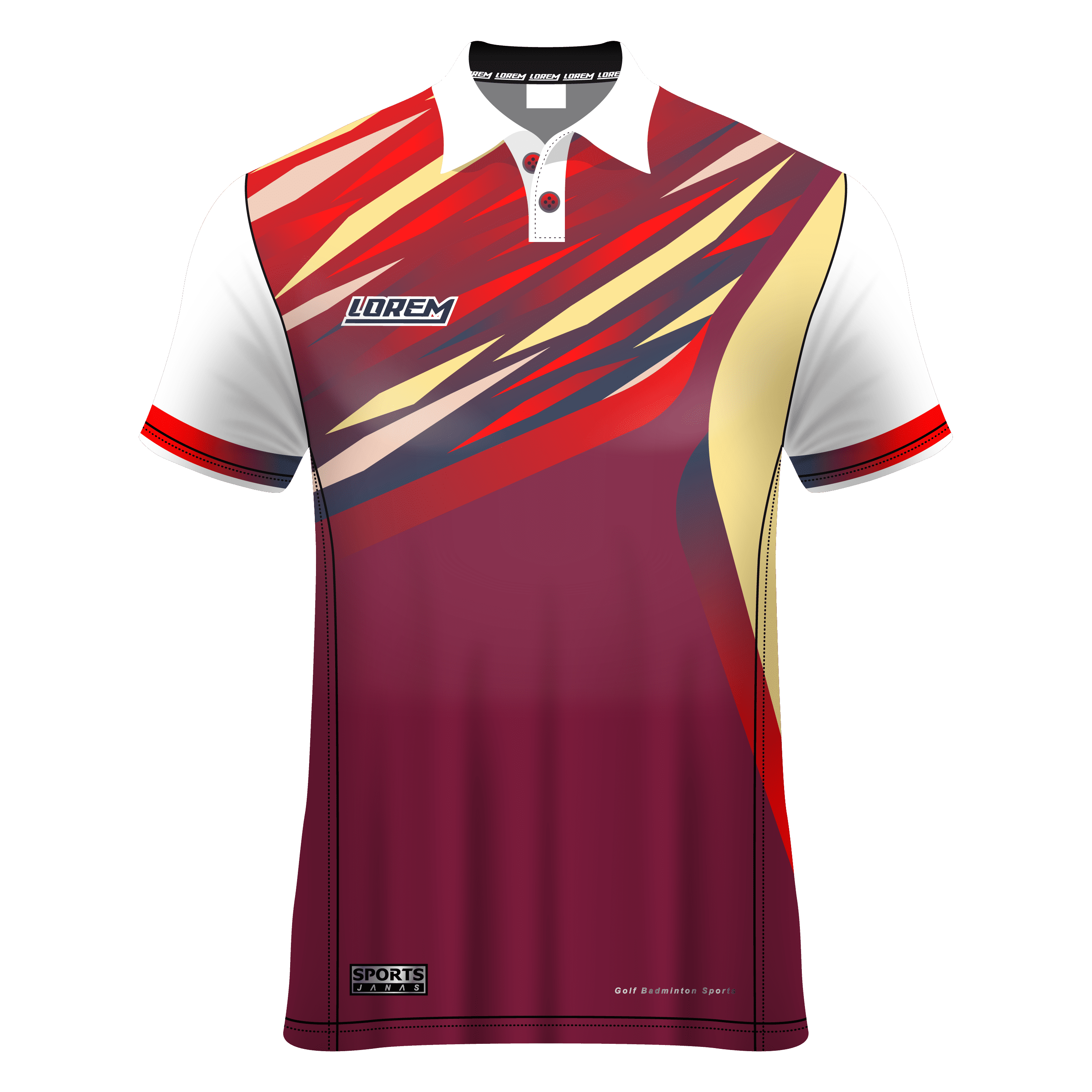 Polo Neck Short Sleeve Men Custom Sublimated Jerseys SBTSI1829920 - Image 3