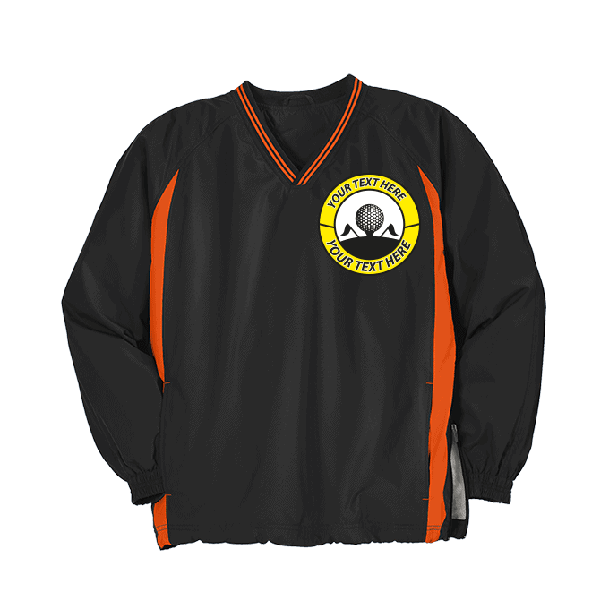 V-Neck Full Sleeve Men Custom Golf Windshirts GLFWS14102