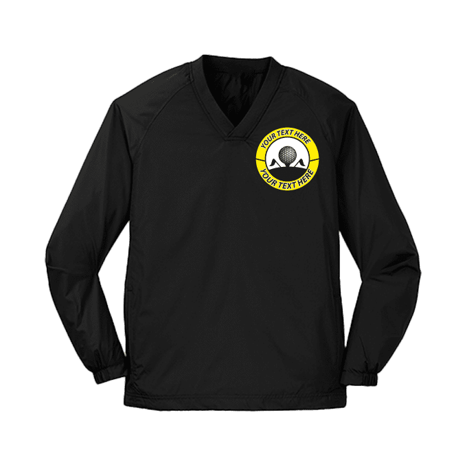 V-Neck Full Sleeve Men Custom Golf Windshirts GLFWS14104