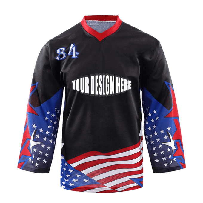 V-Neck Full Sleeve Men Custom Ice Hockey SweatShirts IHKSS5303
