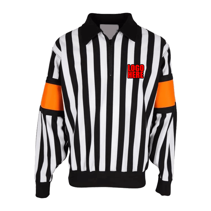 Quarter Zip Neck Full Sleeve Custom Sublimated Mens Umpire Referee MUPRE16003