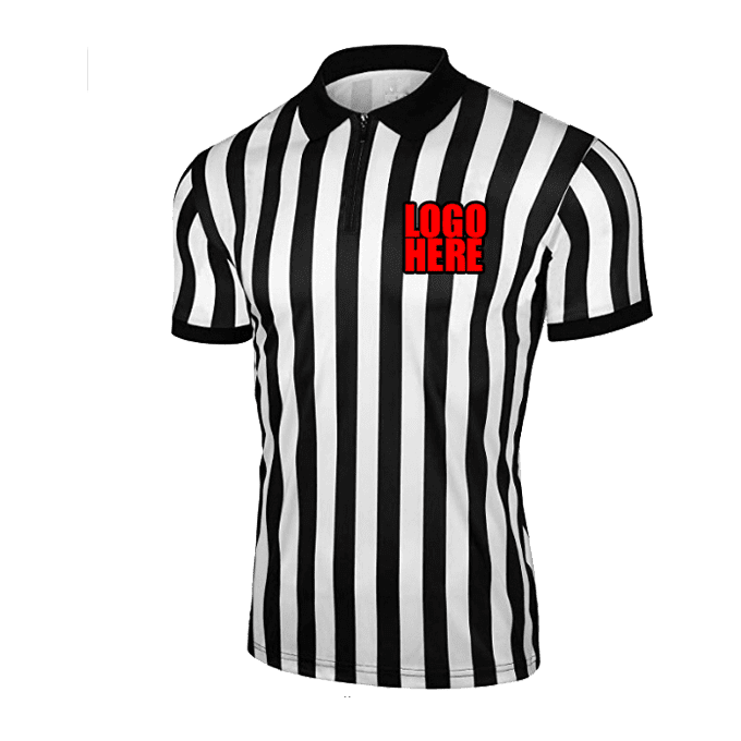 Quarter Zip Neck Short Sleeve Custom Sublimated Mens Umpire Referee MUPRE16004