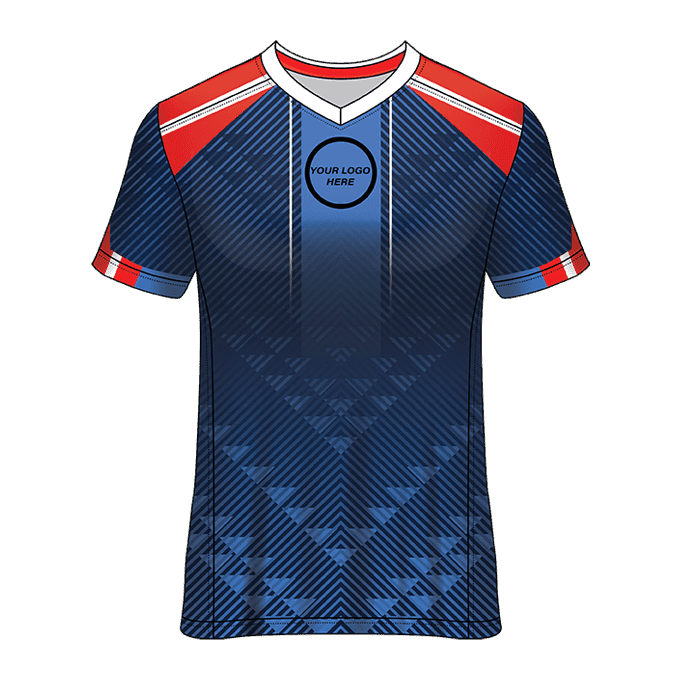 V- Neck  Short Sleeve Men Custom Sublimated Jerseys SBTJR18003