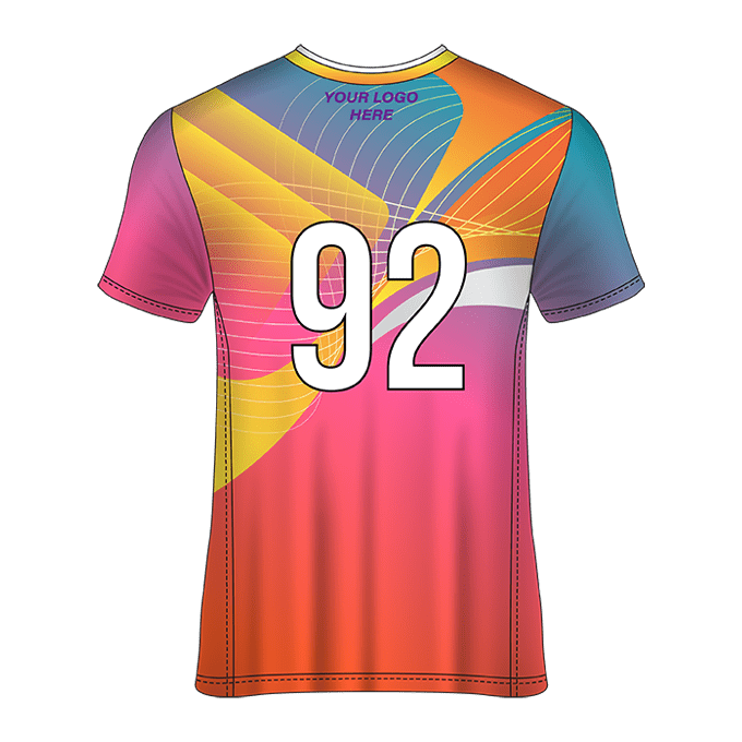 V-Neck Short Sleeve Men Custom Sublimated Jerseys SBTJR18097 - Image 2