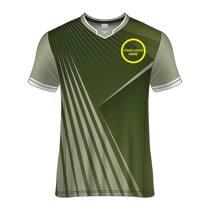 V- Neck Short Sleeve Men Custom Sublimated Jerseys SBTJR1809905