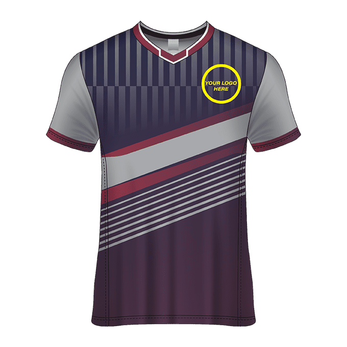 V- Neck Short Sleeve Men Custom Sublimated Jerseys SBTJR1809906