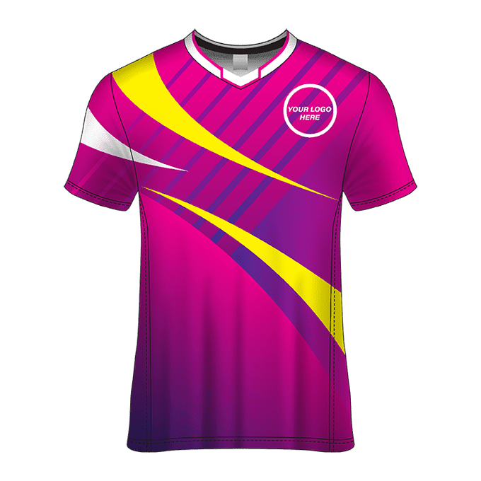 V- Neck  Short Sleeve Men Custom Sublimated Jerseys SBTJR1809926