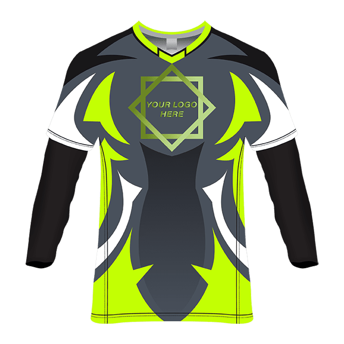 V- Neck Full Sleeve Men Custom Sublimated Jerseys SBTSI18205