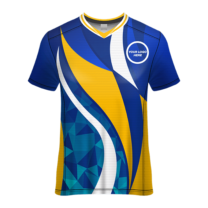 V- Neck Short Sleeve Men Custom Sublimated Jerseys SBTSI18222